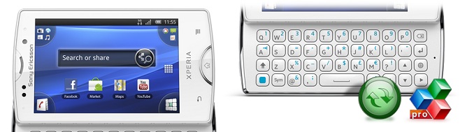 The Xperia mini pro is an Android smartphone for fast messaging.