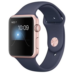 WholeSale APPLE MNNM2 Watch 42mm Rose Gold Aluminum Case with Midnight Blue Sport Band Watch