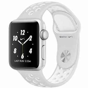 WholeSale APPLE MQ172 Watch Nike+ 38mm Silver Aluminum Case with Pure Platinum/White Nike Sport Band Watch