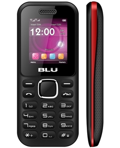 New Blu Jenny II T177 Black / Red Cell Phones