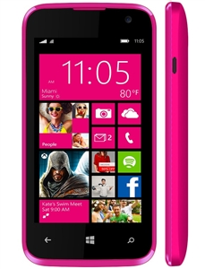 New Blu Win Jr 4.0 W410u Pink 4g Windows Cell Phones