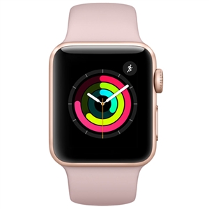 Apple Watch Series 3 GPS 38mm Gold Aluminum Case with Pink Sand Sport Band (MQKW2