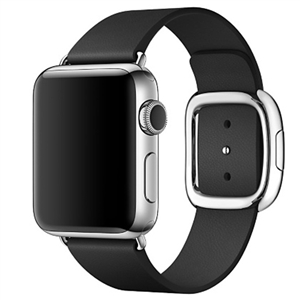 WholeSale Apple Watch 38mm Stainless Steel Case with Black Modern Buckle (MJYL2)